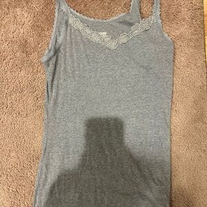 Mossimo Supply Co. Gray Fitted Sleeveless Camisole